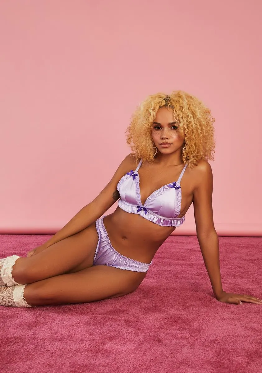 Back In My Day Satin Lingerie Set sold by Dolls Kill product image thumbnail 3