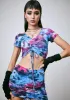 Emotional Spiral Tie Dye Skirt Set sold by Dolls Kill