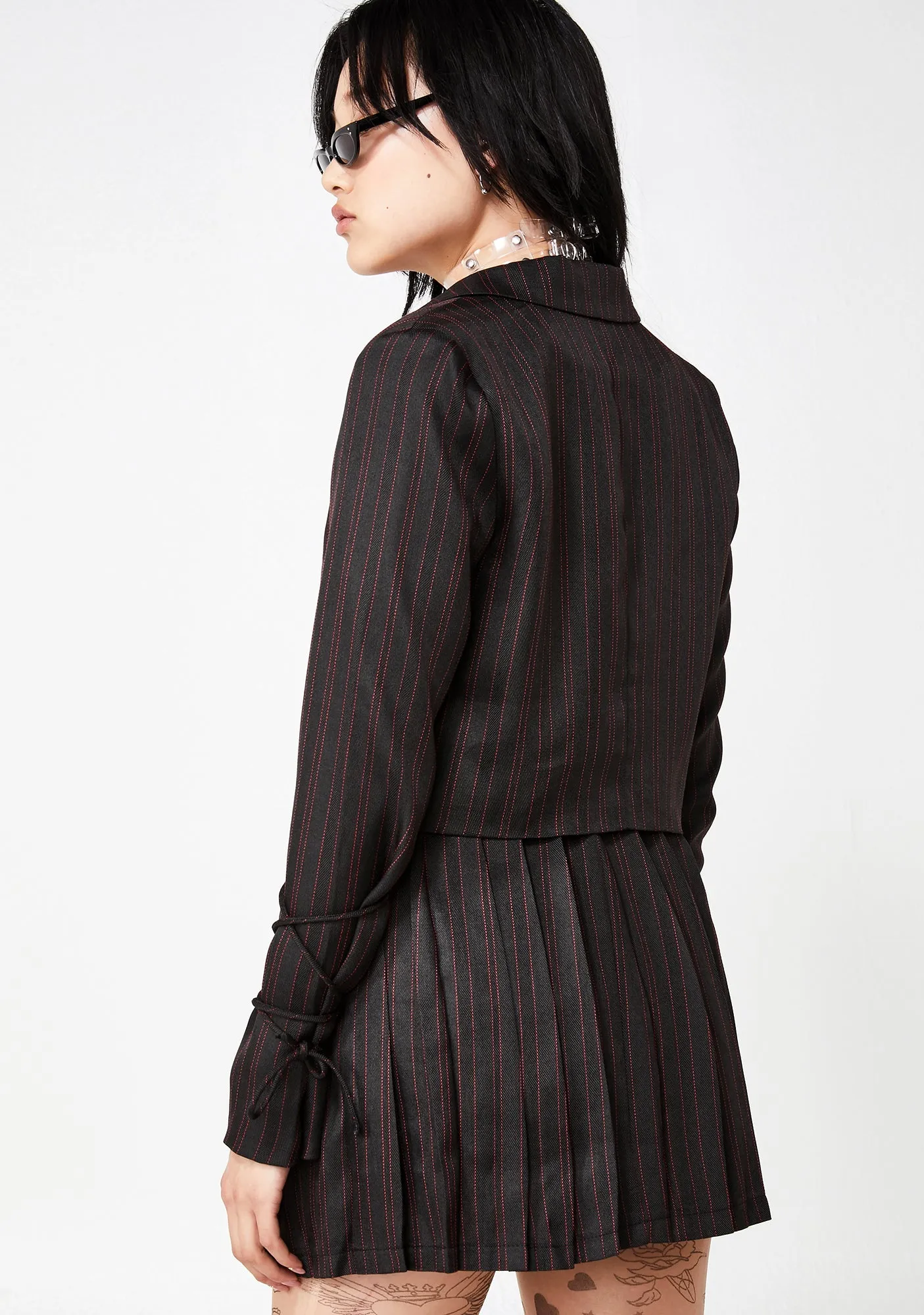 Head Mistress Pleated Skirt sold by Dolls Kill product image thumbnail 4