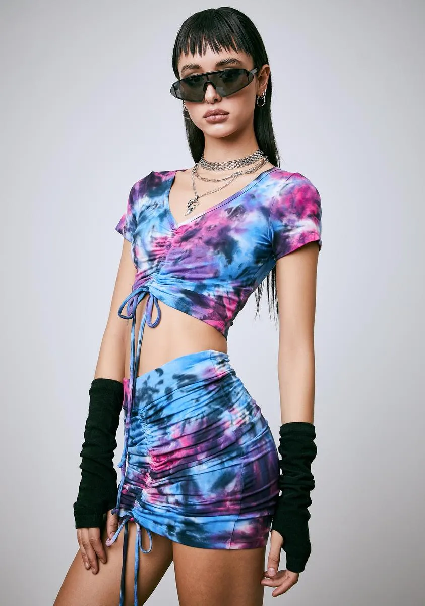 Emotional Spiral Tie Dye Skirt Set sold by Dolls Kill product image thumbnail 2