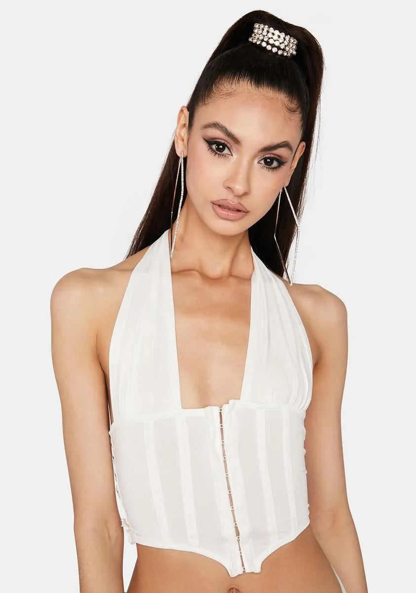 Frost Nobody's Side Piece Crop Top sold by Dolls Kill