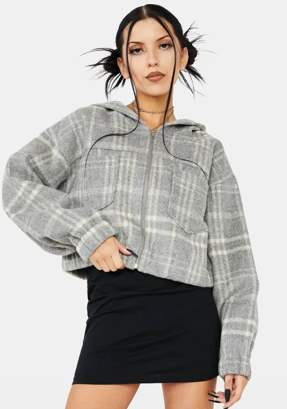 Bad In Plaid Wool Jacket sold by Dolls Kill