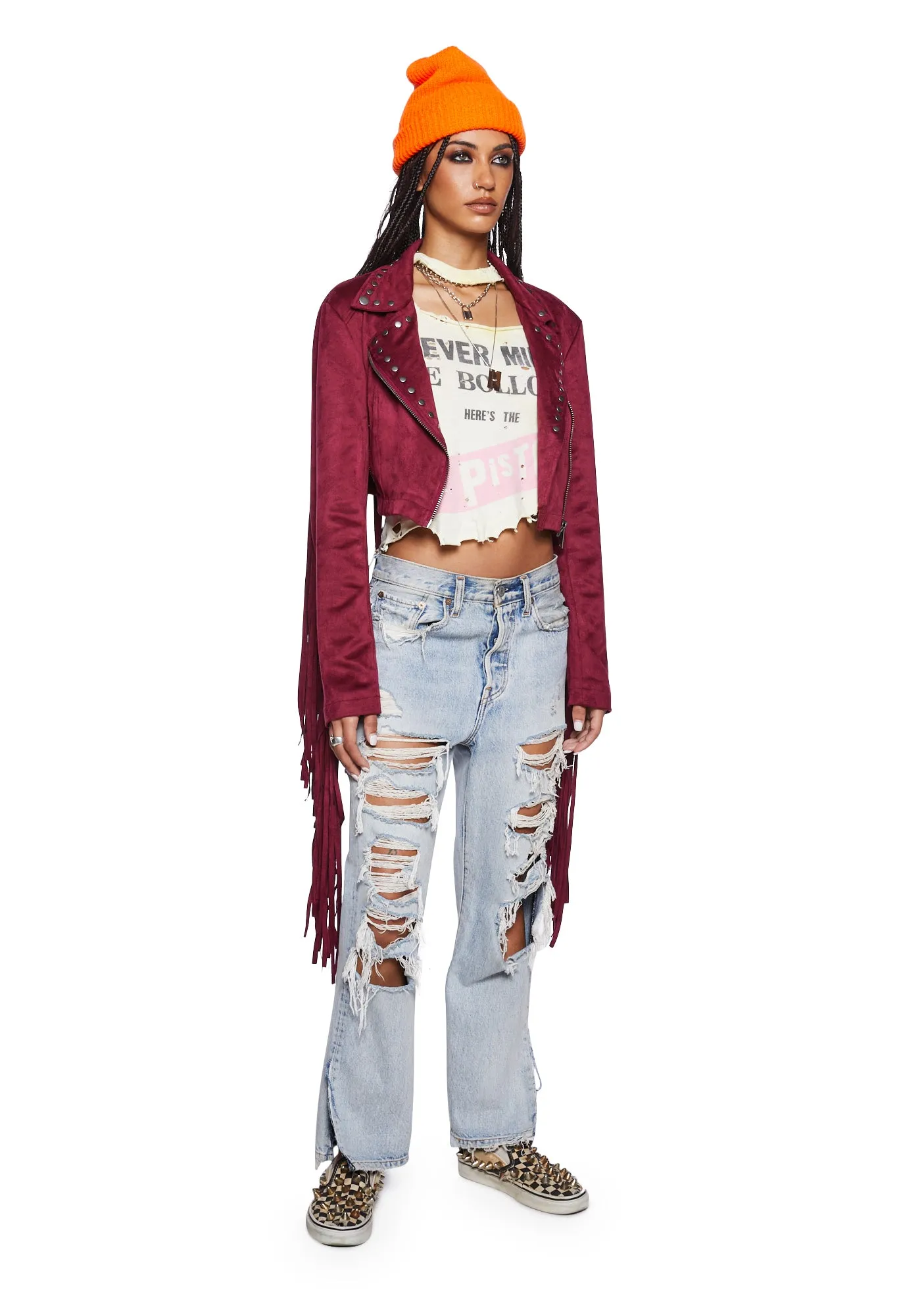 Rebel Takeover Fringe Moto Jacket sold by Dolls Kill product image thumbnail 5