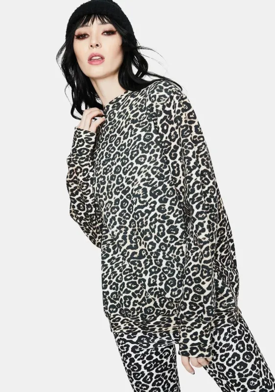 Spring Leopard Diana Crewneck Sweatshirt sold by Dolls Kill