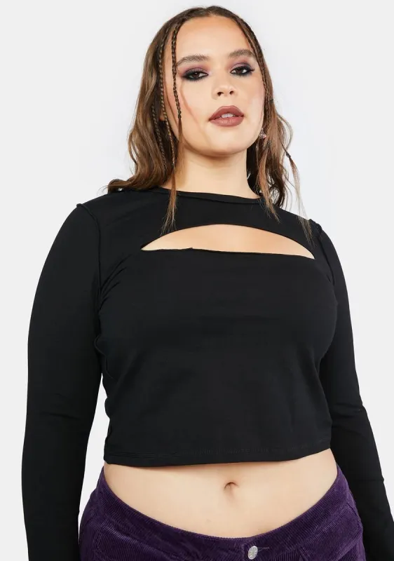 Plus Keep Your Cool Long Sleeve Top sold by Dolls Kill