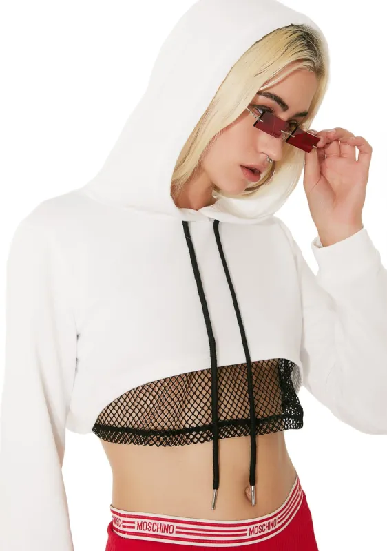 Inner Net Cropped Hoodie sold by Dolls Kill