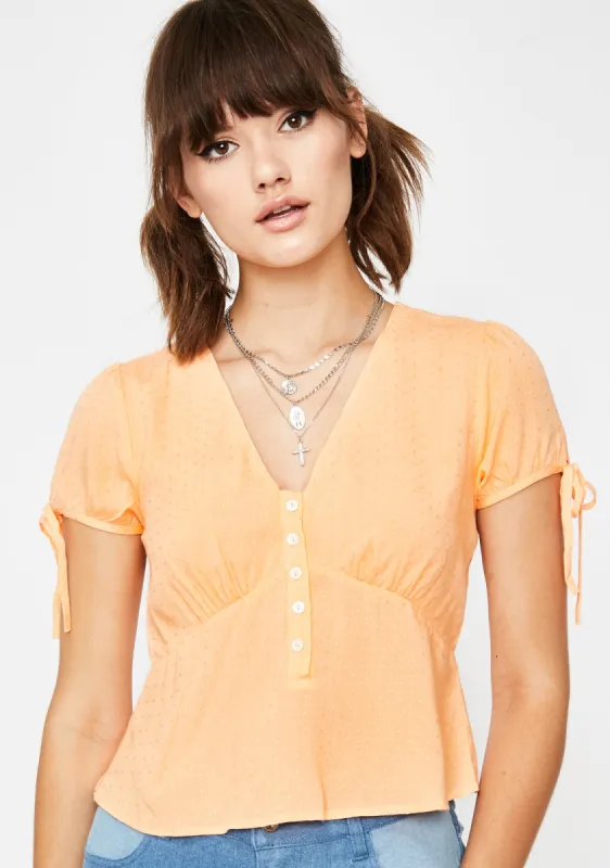 Achy Breaky Heart Button Blouse sold by Dolls Kill