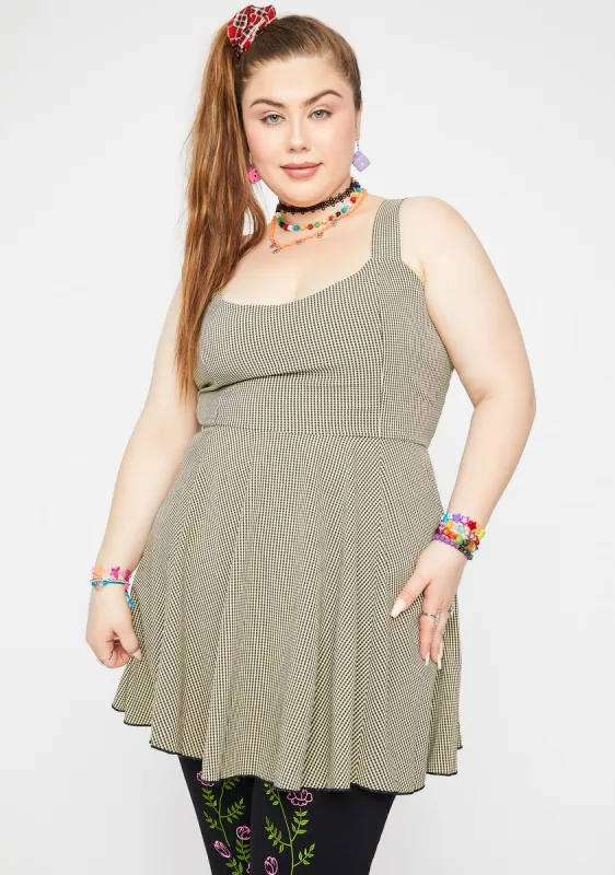 Plus What's The 411 Gingham Dress sold by Dolls Kill