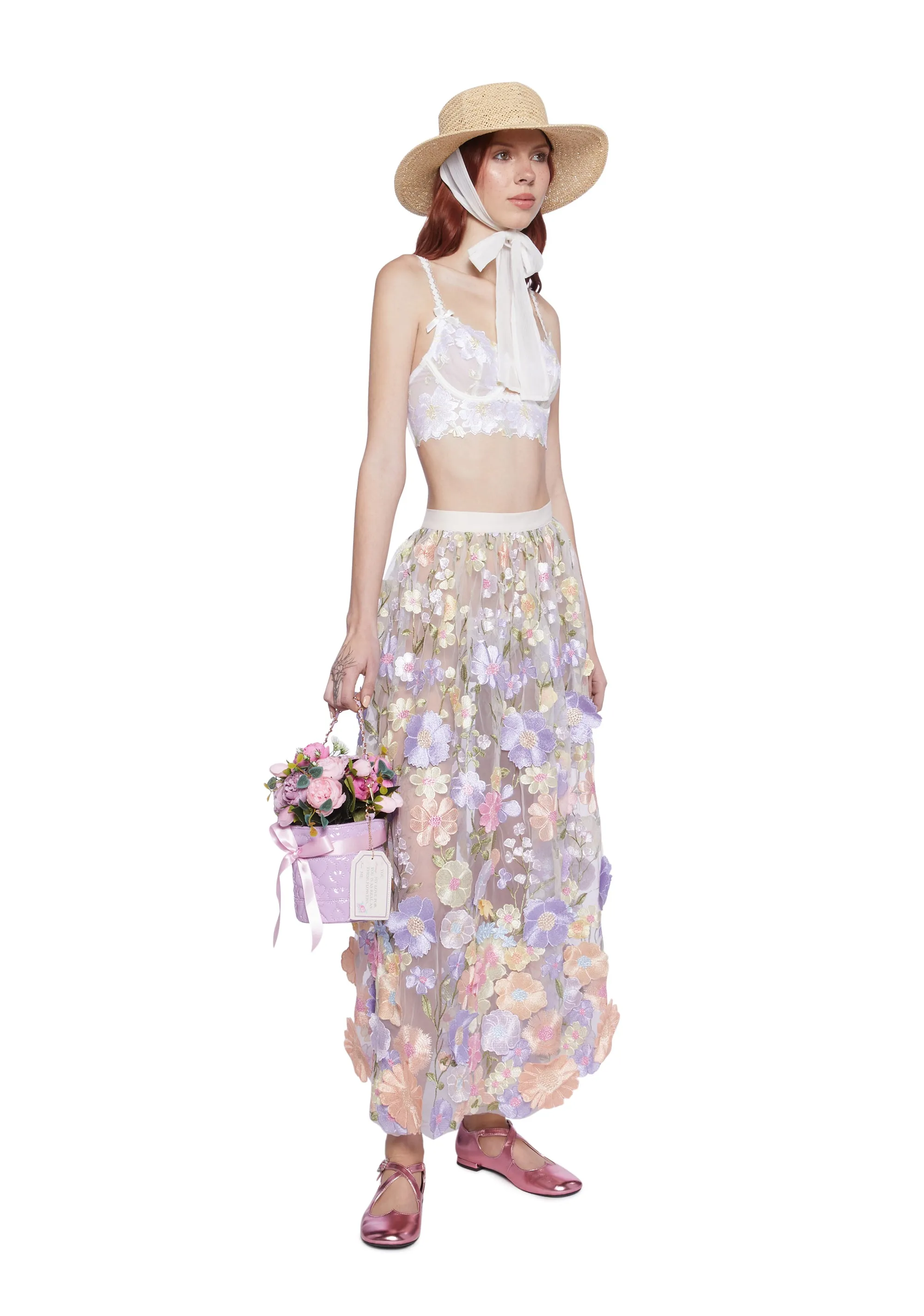 Floral Dreams Maxi Skirt sold by Dolls Kill product image thumbnail 2