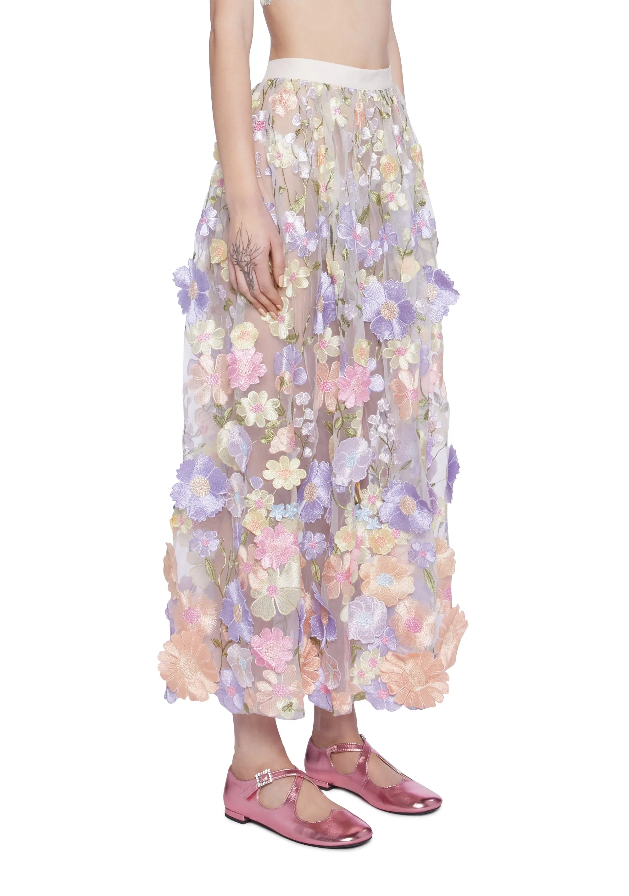 Floral Dreams Maxi Skirt sold by Dolls Kill product image thumbnail 5