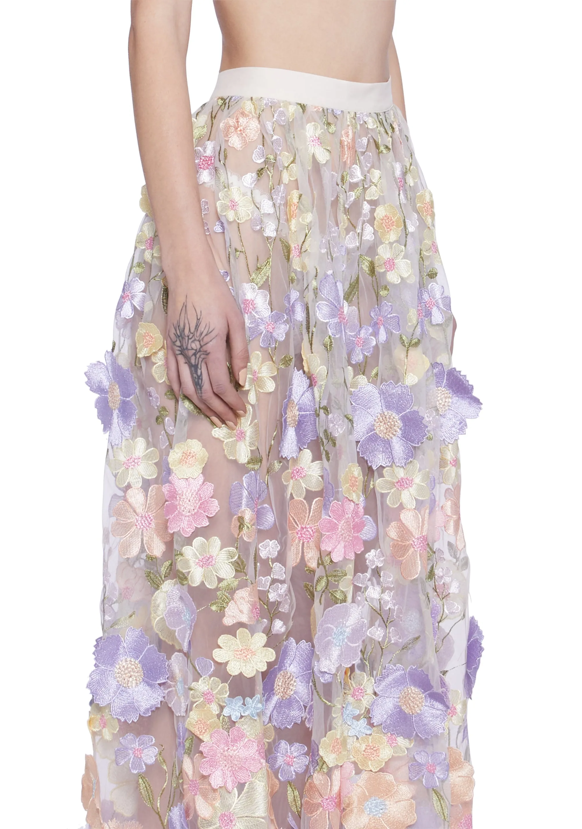 Floral Dreams Maxi Skirt sold by Dolls Kill product image thumbnail 4