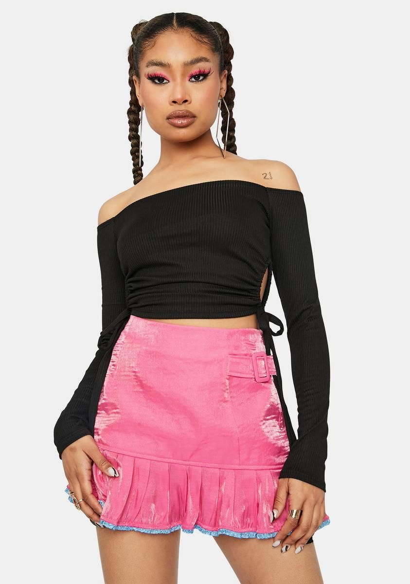 So Self Confident Off Shoulder Crop Top sold by Dolls Kill product image thumbnail 2