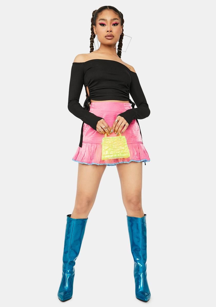 So Self Confident Off Shoulder Crop Top sold by Dolls Kill product image thumbnail 3