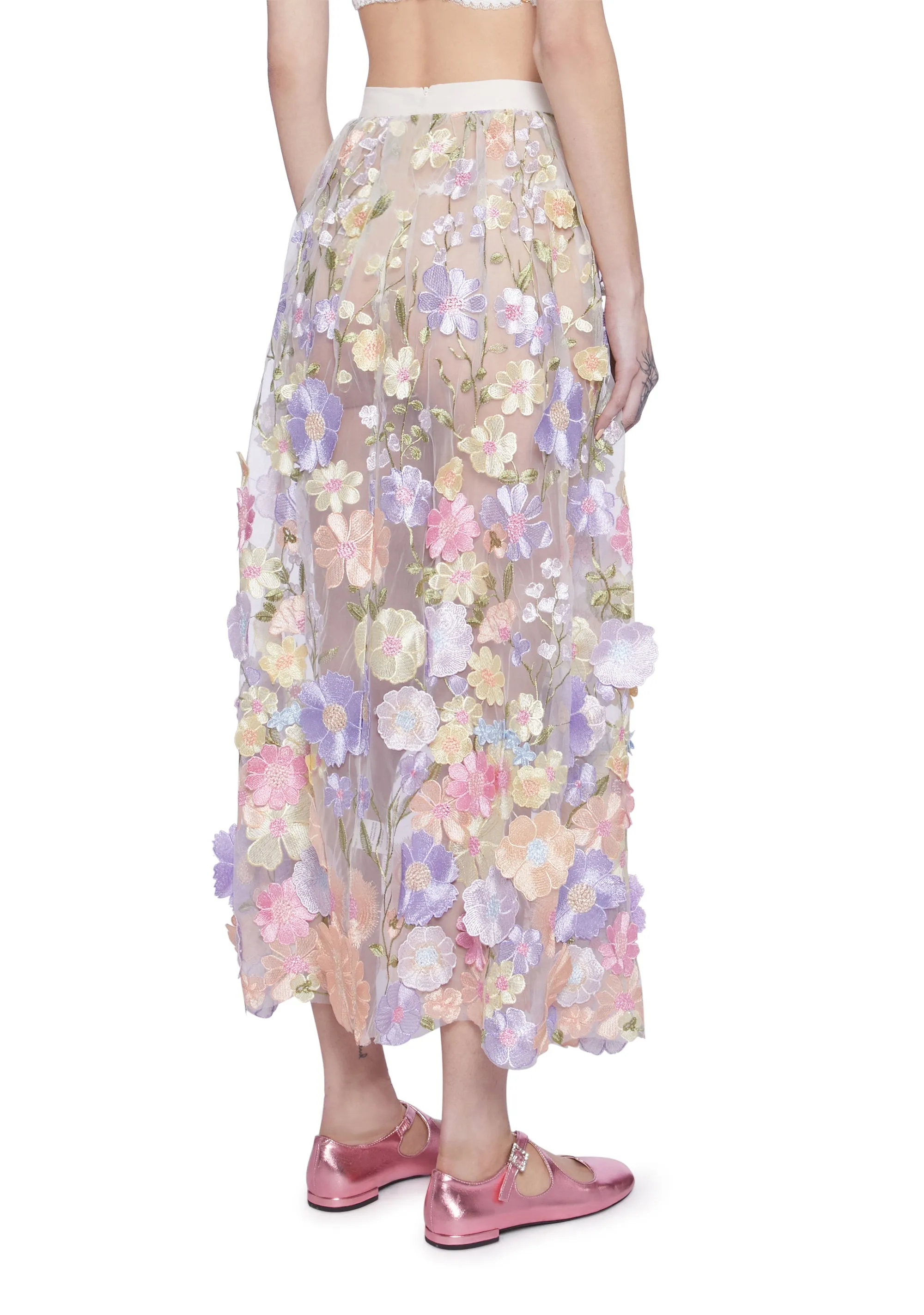 Floral Dreams Maxi Skirt sold by Dolls Kill product image thumbnail 3