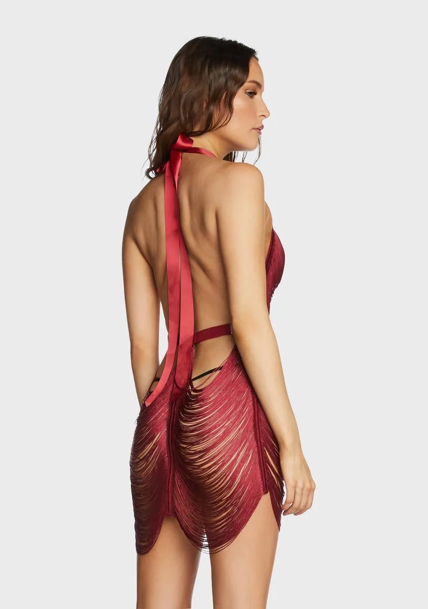 Ruby Fringe Benefits Sheer Slip Dress sold by Dolls Kill product image thumbnail 4