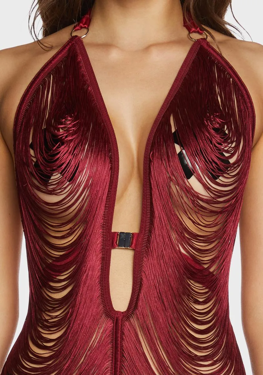 Ruby Fringe Benefits Sheer Slip Dress sold by Dolls Kill product image thumbnail 2