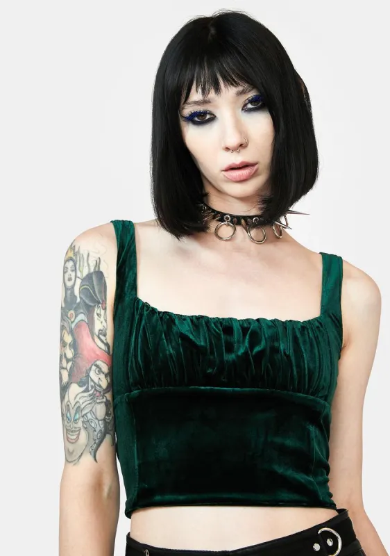 Fine Form Velvet Crop Tank sold by Dolls Kill