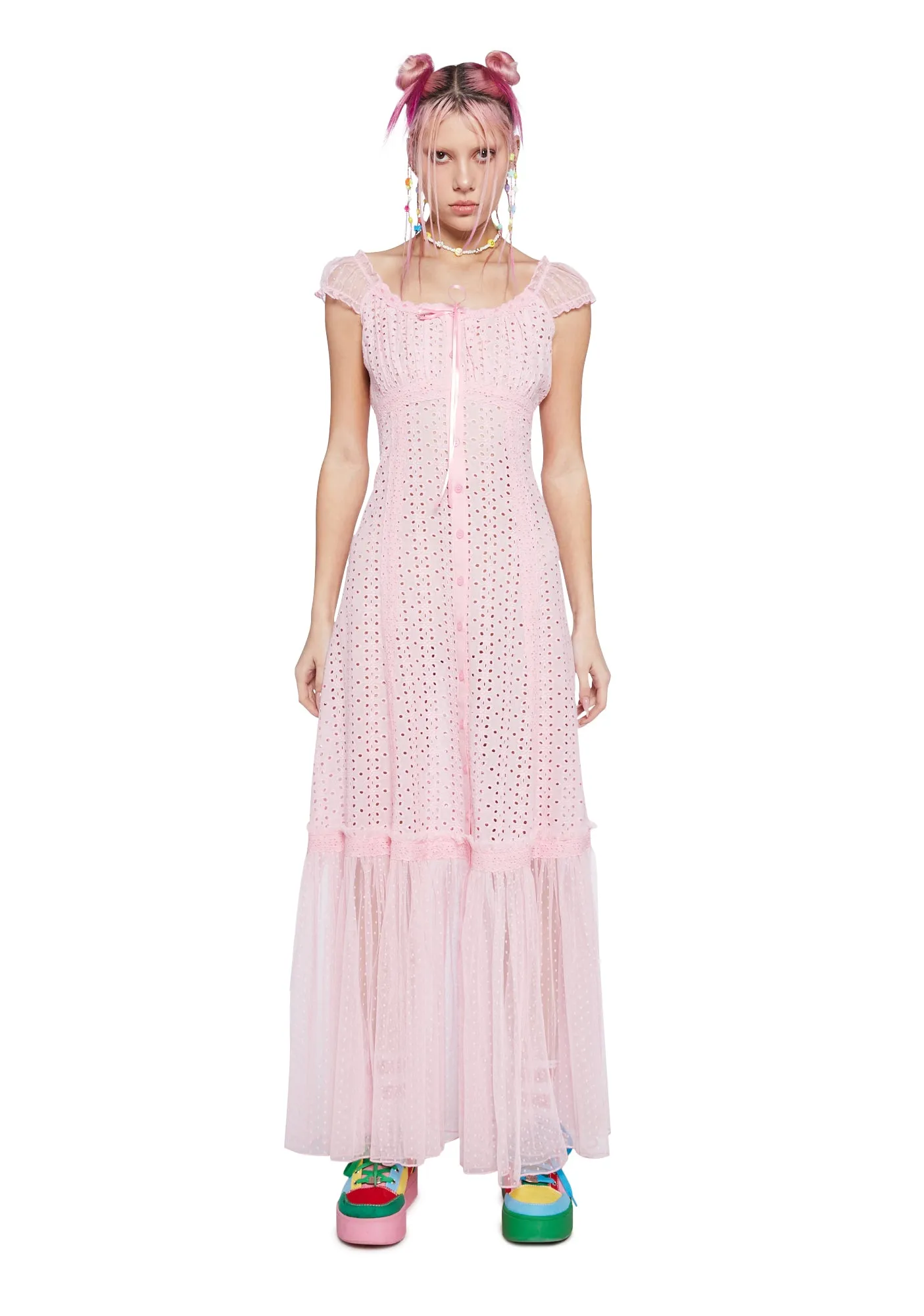 Junebug Feels Maxi Dress - Pink sold by Dolls Kill