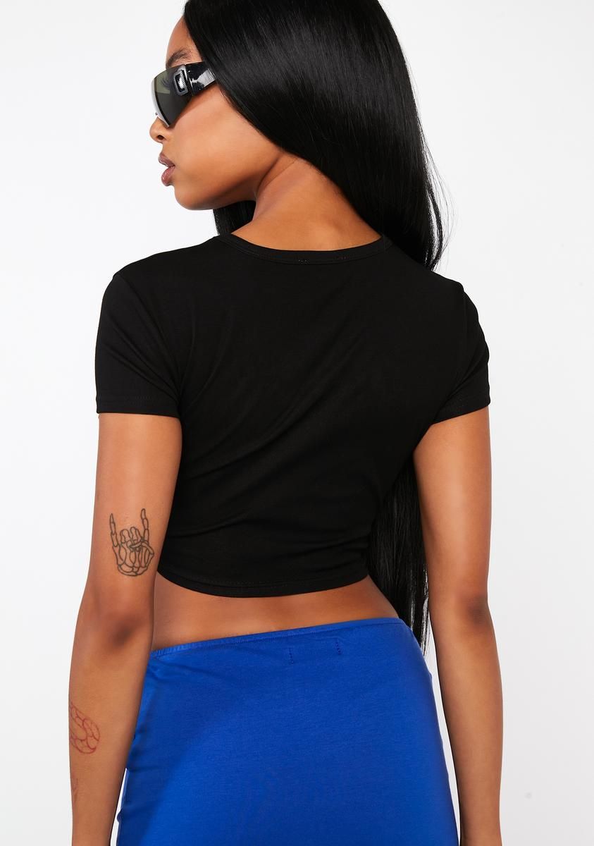 Blue Aisha Low Rise Mini Skirt sold by Dolls Kill product image thumbnail 4