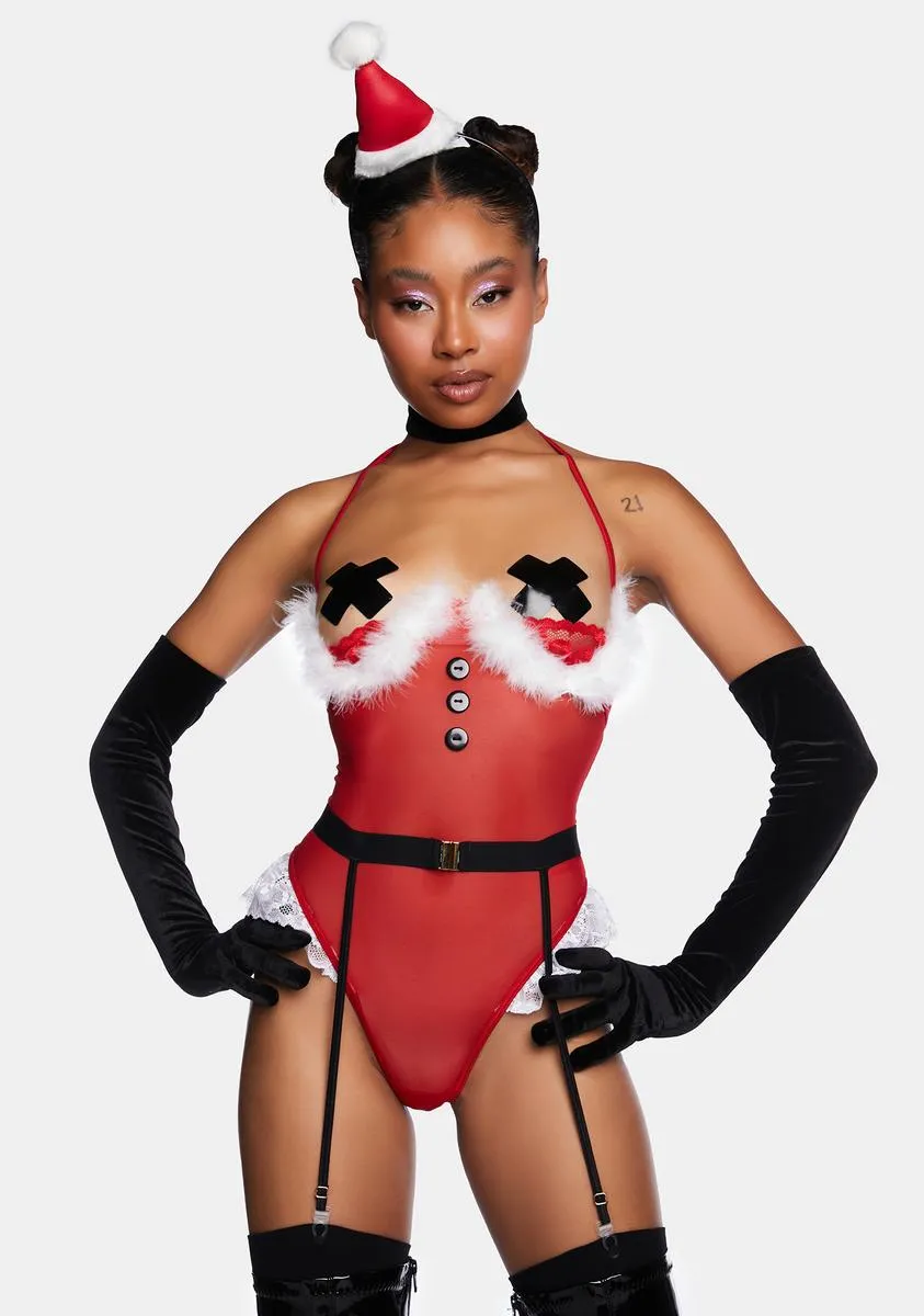 Mrs. Claus Sheer Bodysuit sold by Dolls Kill