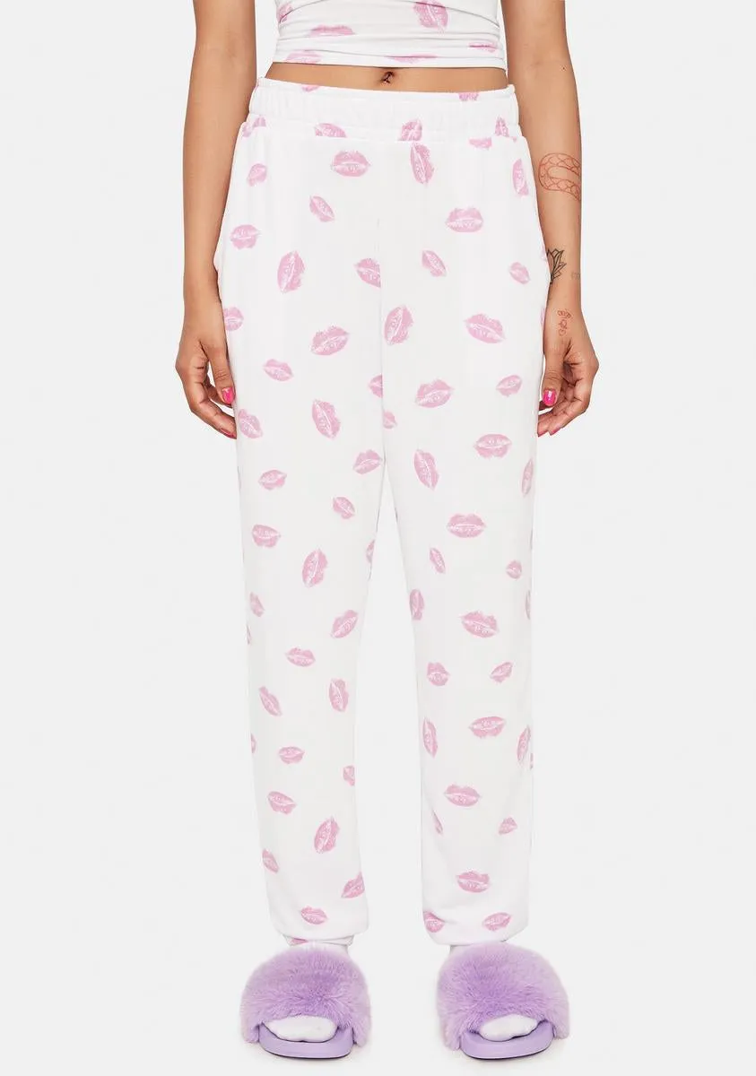 Lip Smack Printed Sweatpants sold by Dolls Kill