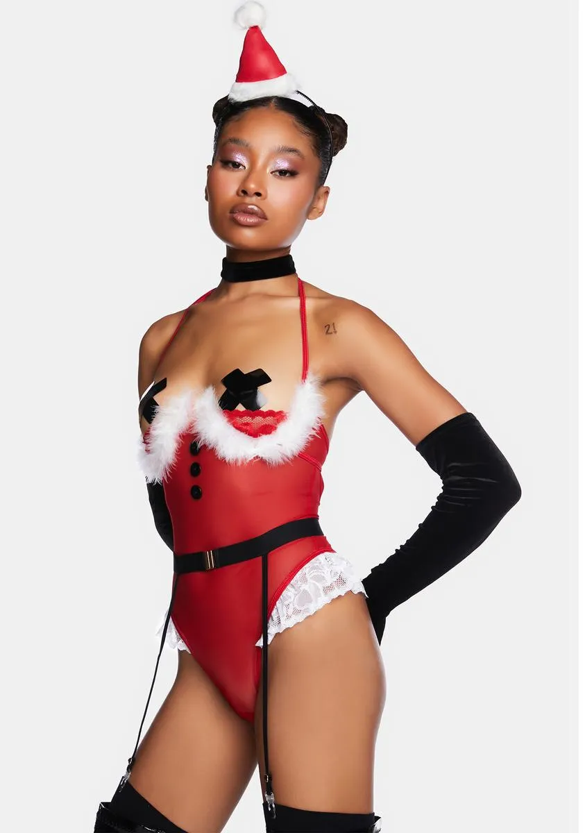 Mrs. Claus Sheer Bodysuit sold by Dolls Kill product image thumbnail 3