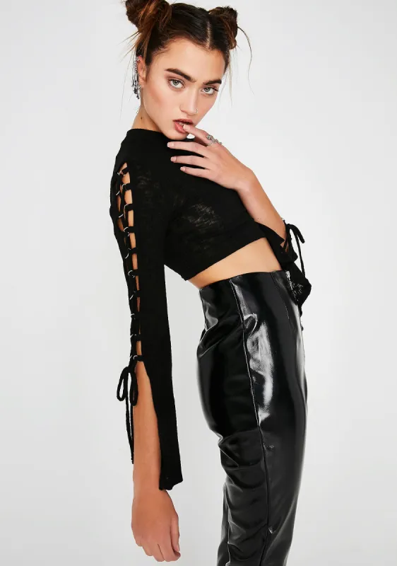It'z A Tie Lace-Up Top sold by Dolls Kill