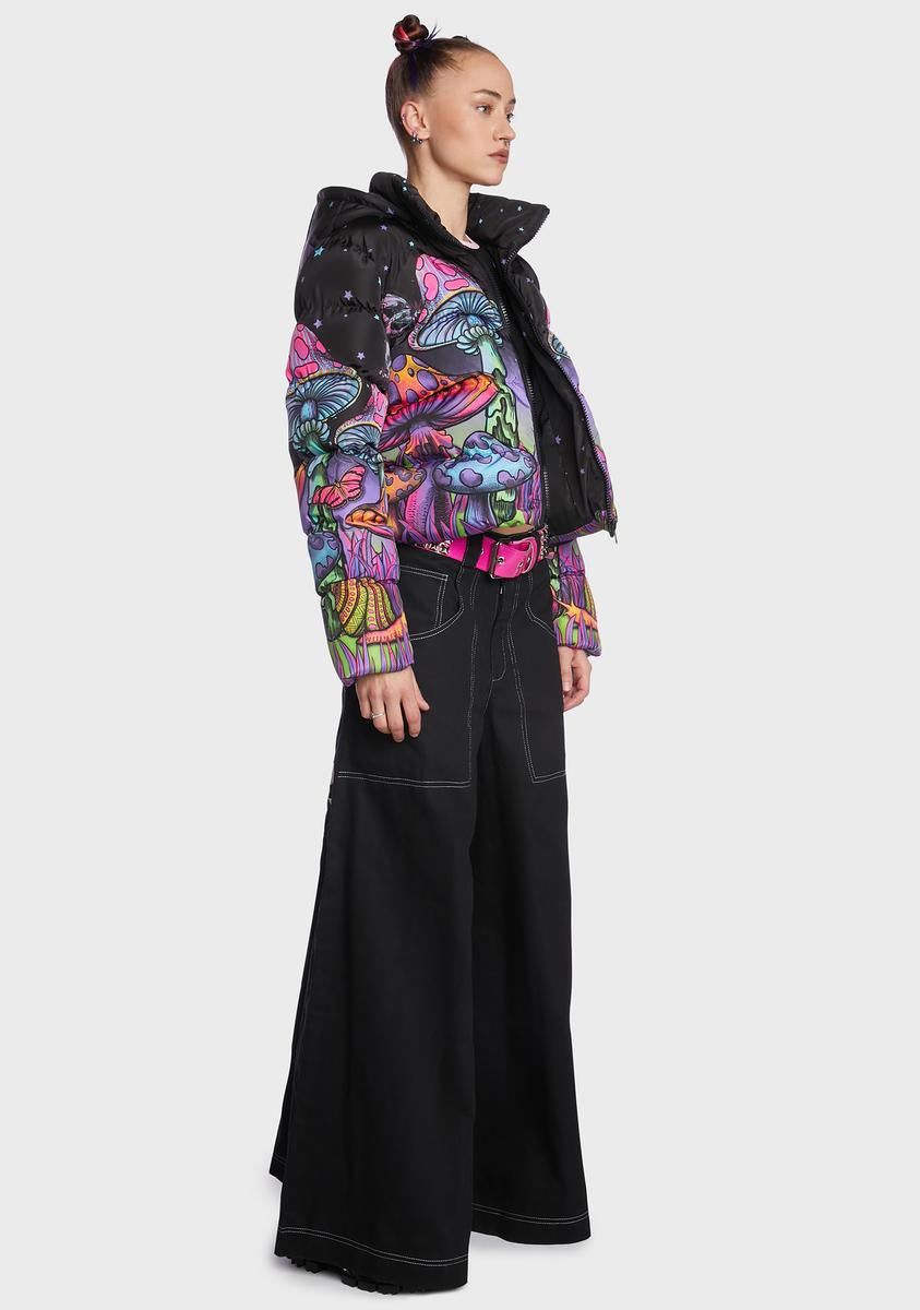 Psychedelic Fairytale Puffer Jacket sold by Dolls Kill product image thumbnail 4