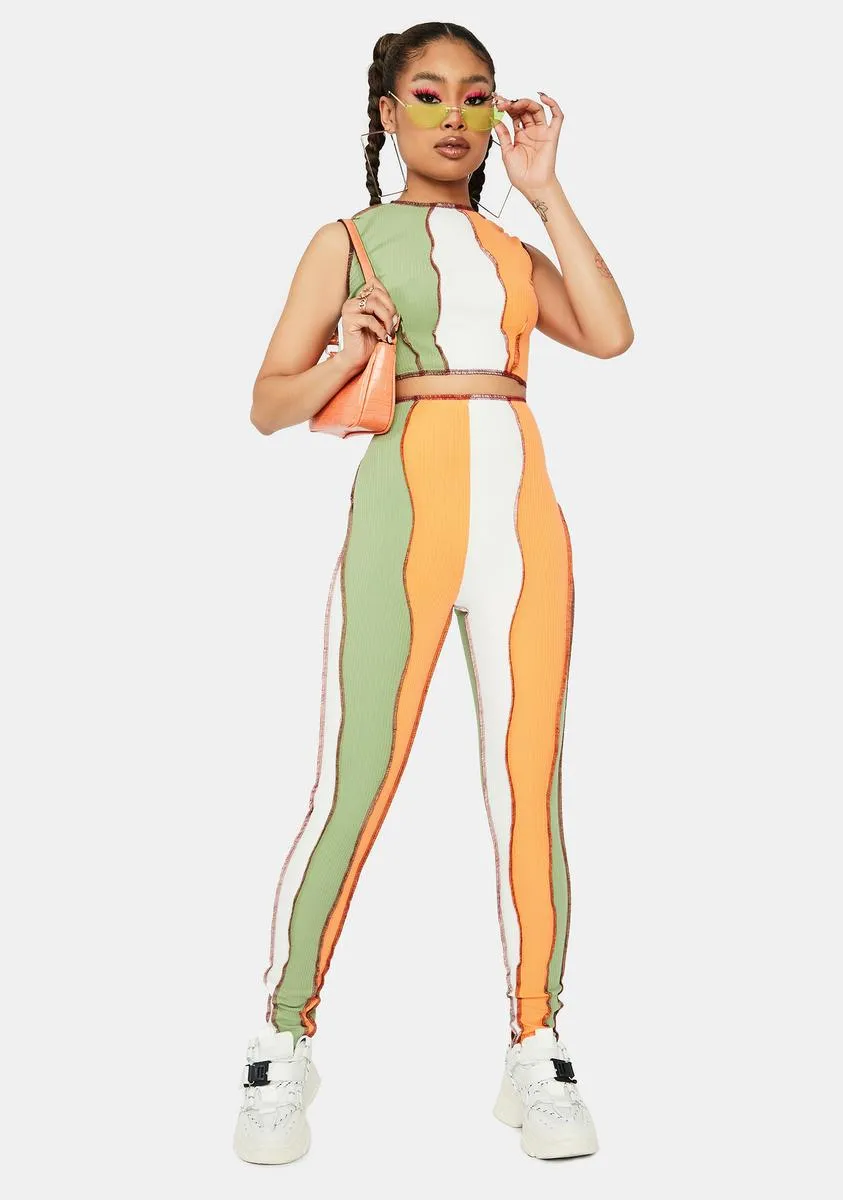 Sashay Away Colorblock Panel Pants Set sold by Dolls Kill product image thumbnail 2