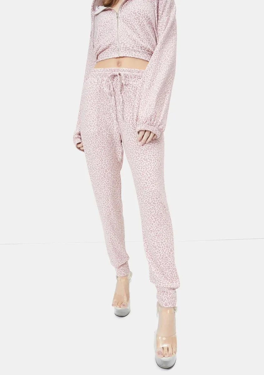 Do U Wanna Know Leopard Joggers sold by Dolls Kill