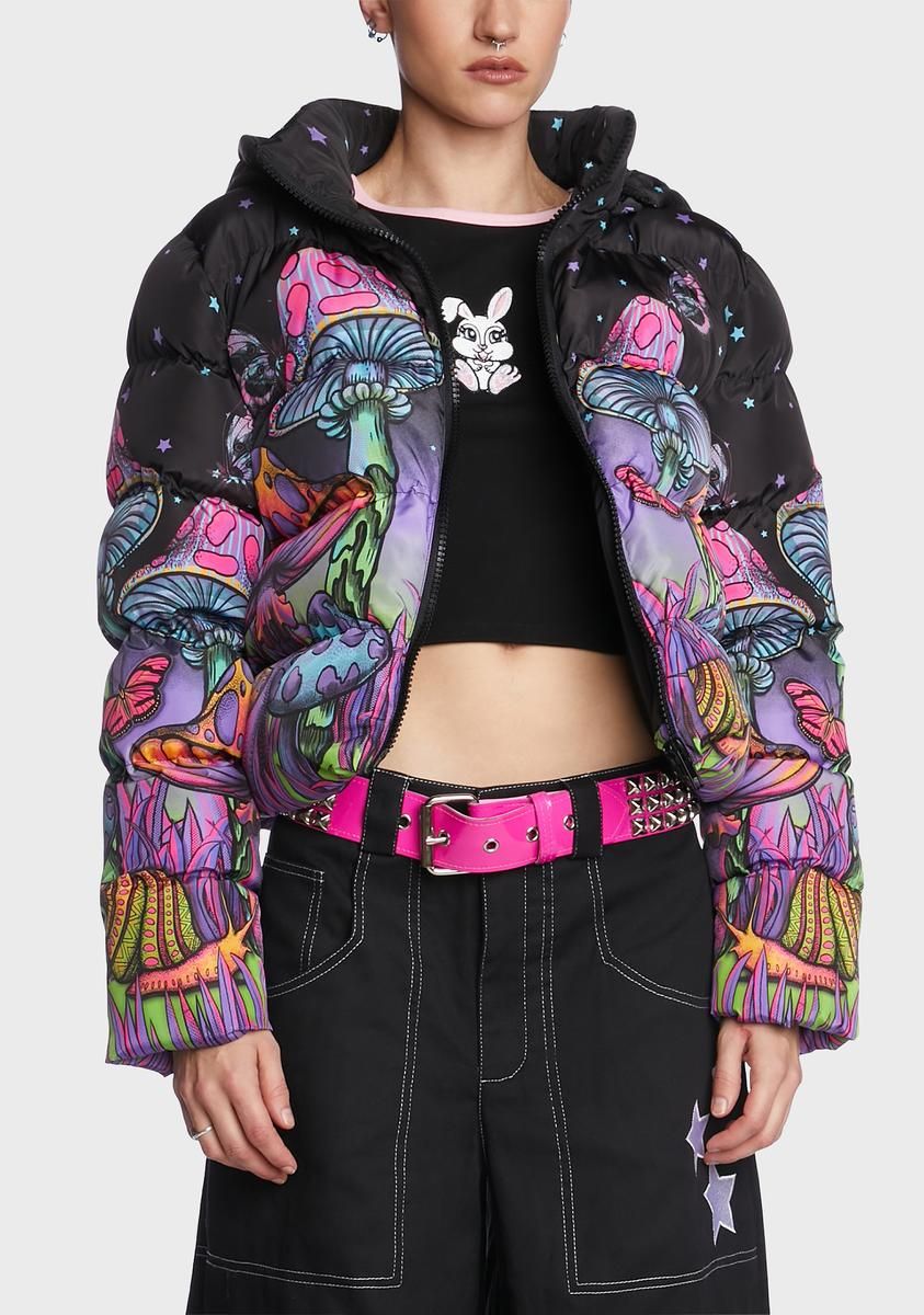 Psychedelic Fairytale Puffer Jacket sold by Dolls Kill product image thumbnail 2