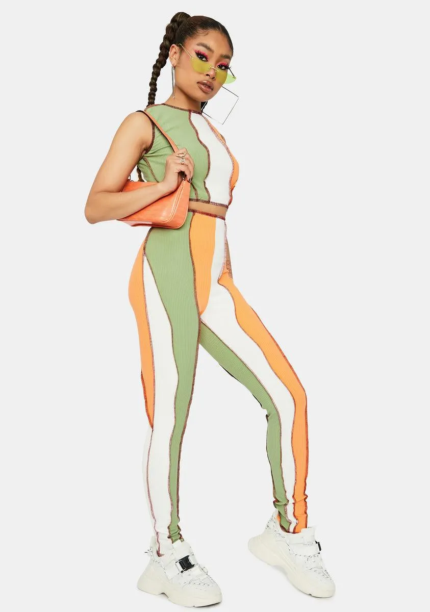 Sashay Away Colorblock Panel Pants Set sold by Dolls Kill product image thumbnail 3