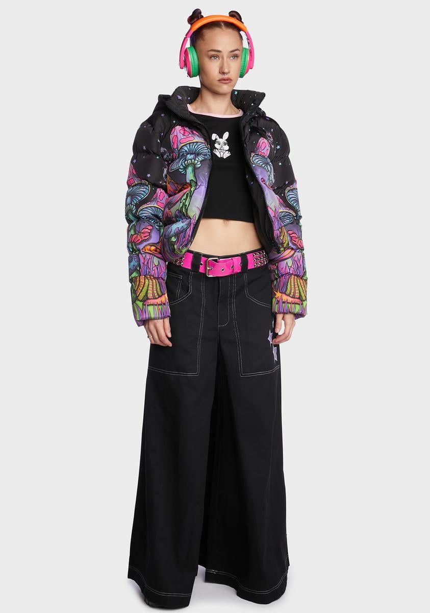 Psychedelic Fairytale Puffer Jacket sold by Dolls Kill product image thumbnail 3