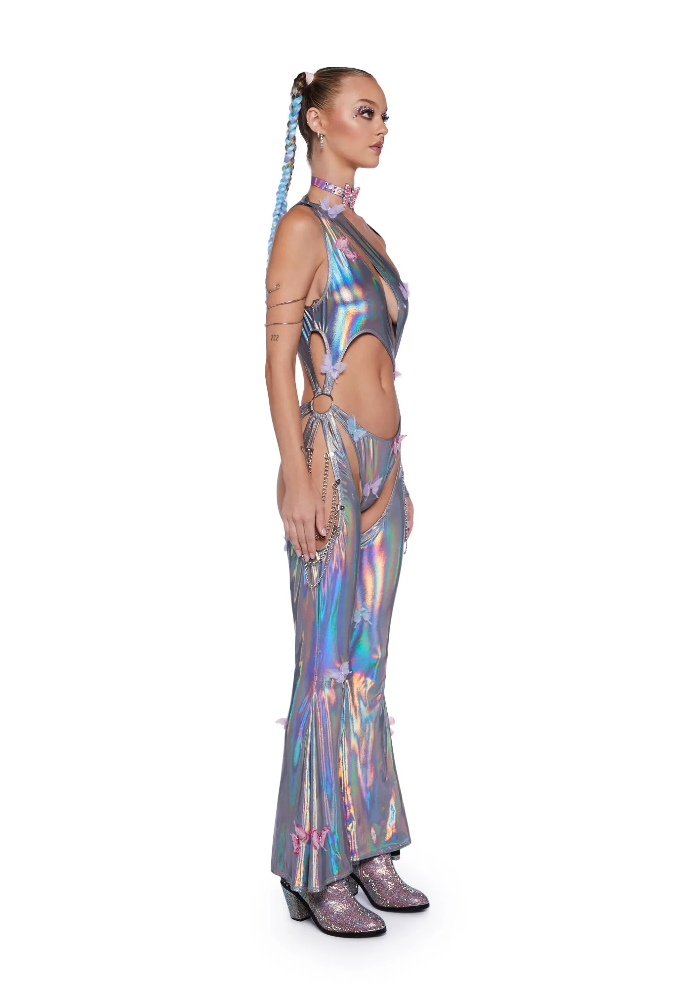 Prism Moonwalk Cut-Out Catsuit - Fairy Supreme sold by Dolls Kill product image thumbnail 3