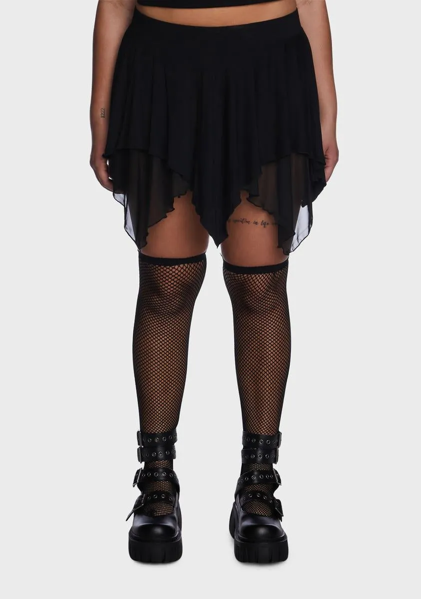 Plus Wait For The Blackout Mini Skirt sold by Dolls Kill