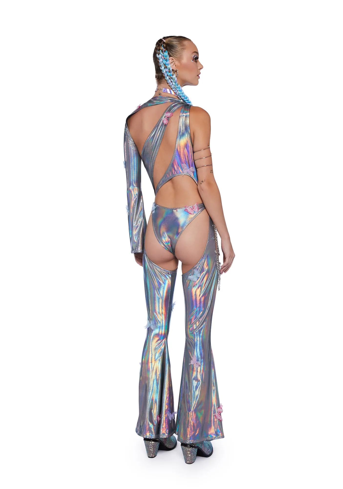 Prism Moonwalk Cut-Out Catsuit - Fairy Supreme sold by Dolls Kill product image thumbnail 4