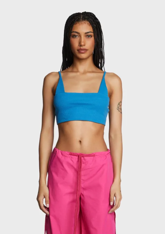 At Your Best Knit Tank - Blue sold by Dolls Kill
