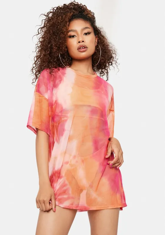Much Too Much Tie Dye Tee sold by Dolls Kill