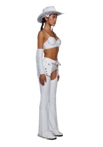 Giddy Up Cowboy Costume Set - White sold by Dolls Kill