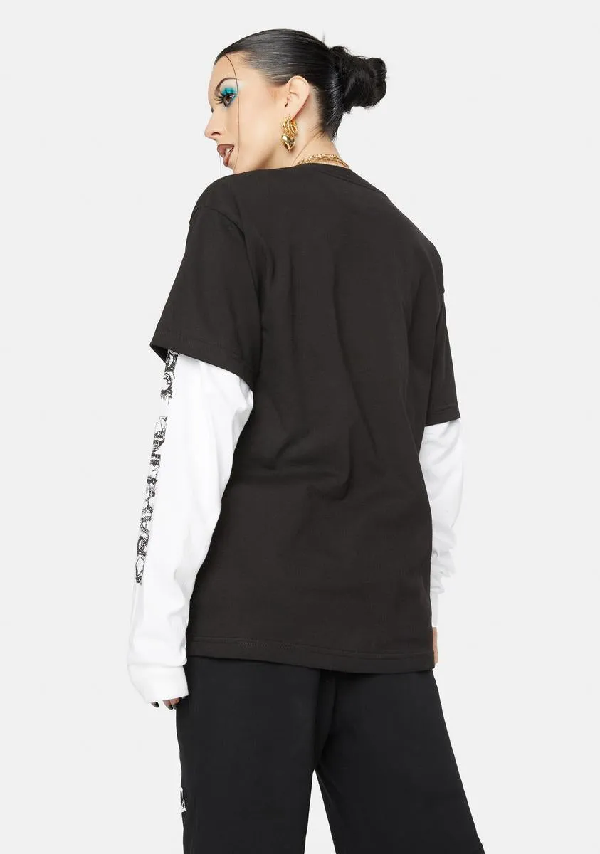 Parasite Skull Graphic Tee sold by Dolls Kill product image thumbnail 4