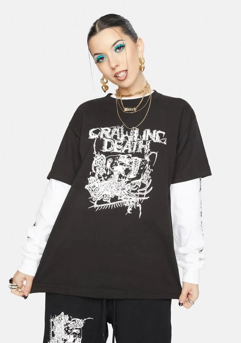 Parasite Skull Graphic Tee sold by Dolls Kill