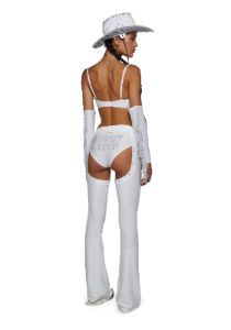 Giddy Up Cowboy Costume Set - White sold by Dolls Kill