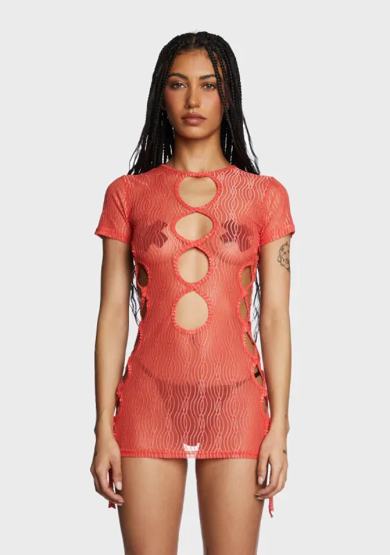 Eternal Appeal Mini Dress - Red sold by Dolls Kill