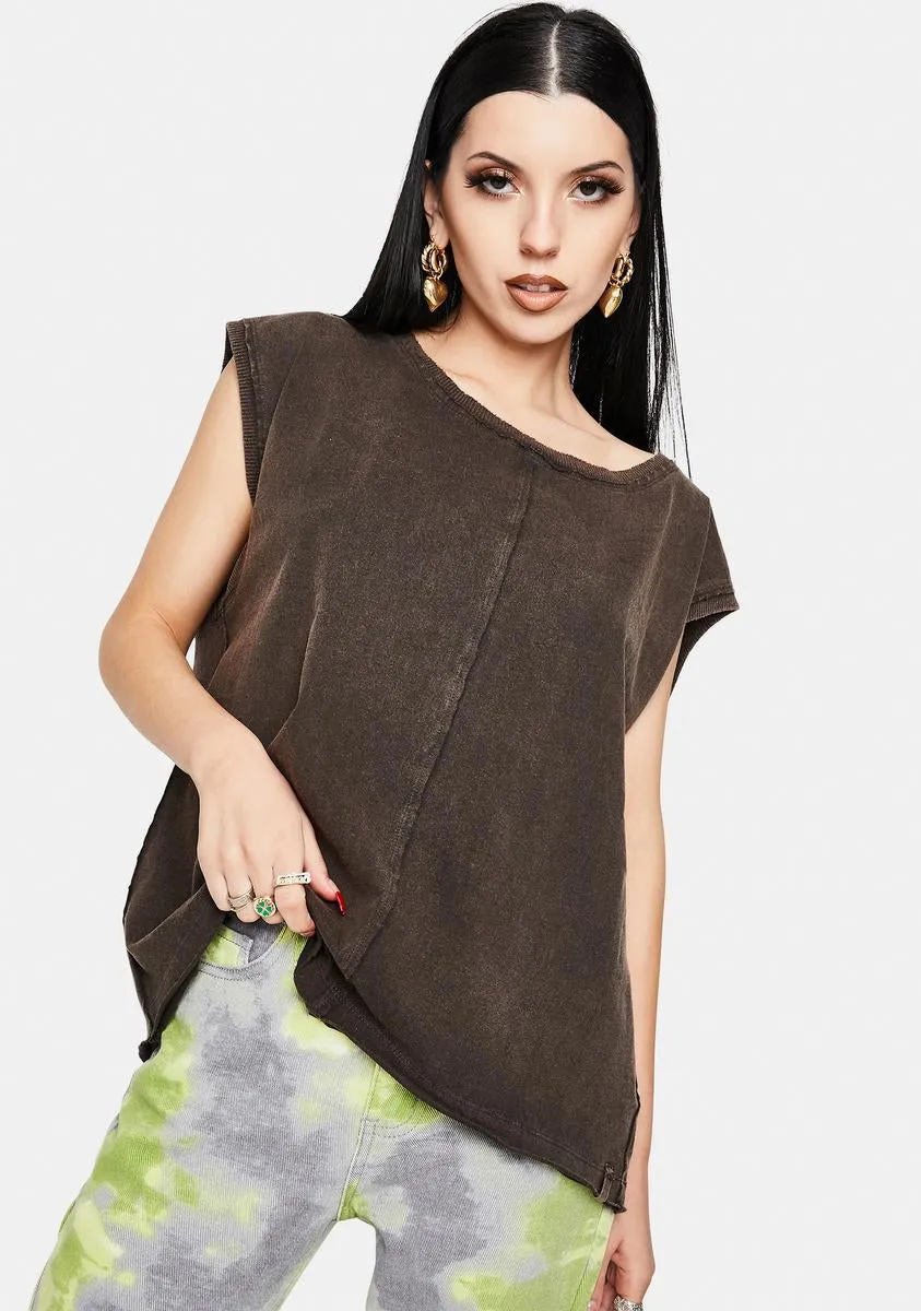 Raven Feather Kasee Muscle Tee sold by Dolls Kill