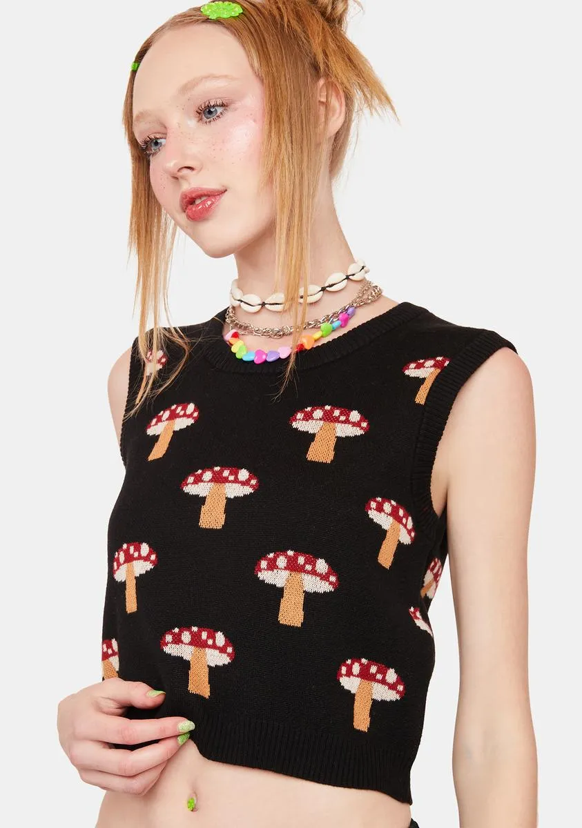 Mushroom Cottage Core Vest sold by Dolls Kill product image thumbnail 2