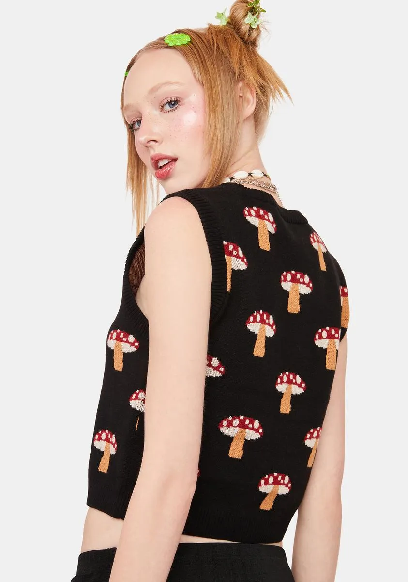 Mushroom Cottage Core Vest sold by Dolls Kill product image thumbnail 4