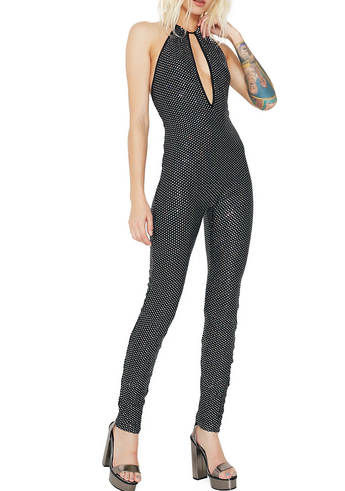 Diamonte Plunge Catsuit sold by Dolls Kill product image thumbnail 3