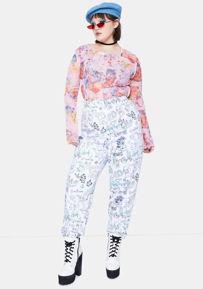 Plus Scribble Joggers sold by Dolls Kill product image thumbnail 3