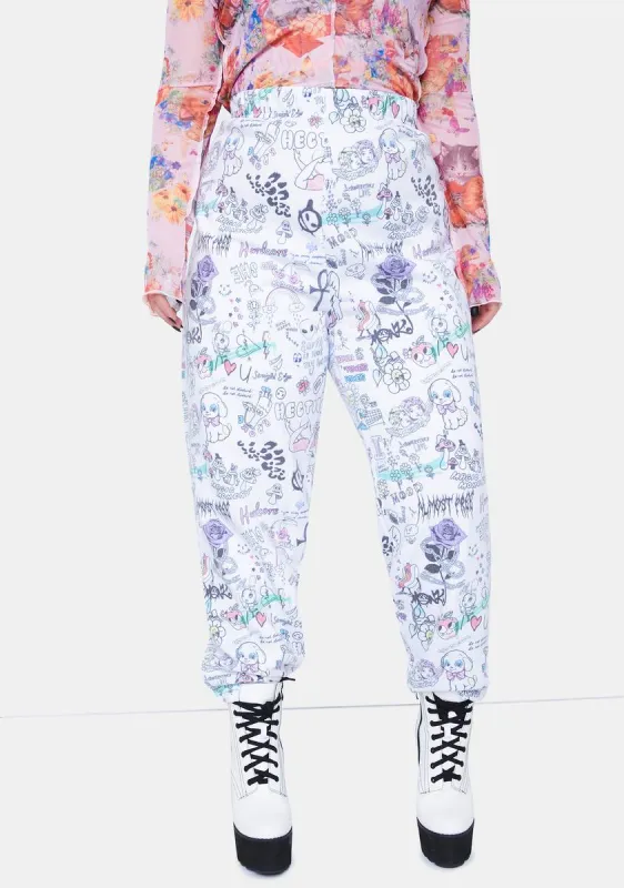Plus Scribble Joggers sold by Dolls Kill