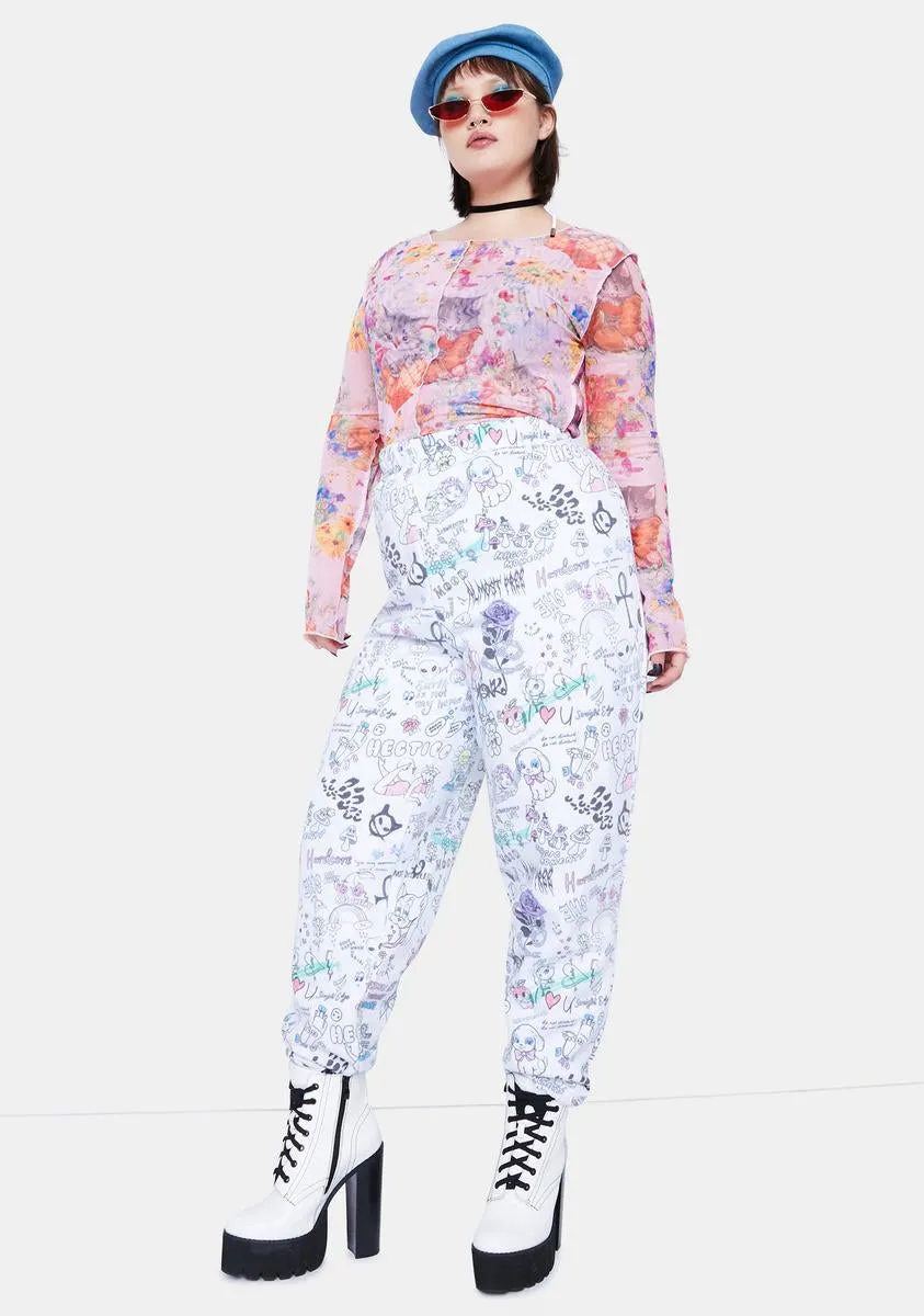 Plus Scribble Joggers sold by Dolls Kill product image thumbnail 2